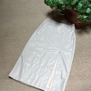 Anthropologie faux leather maxi skirt